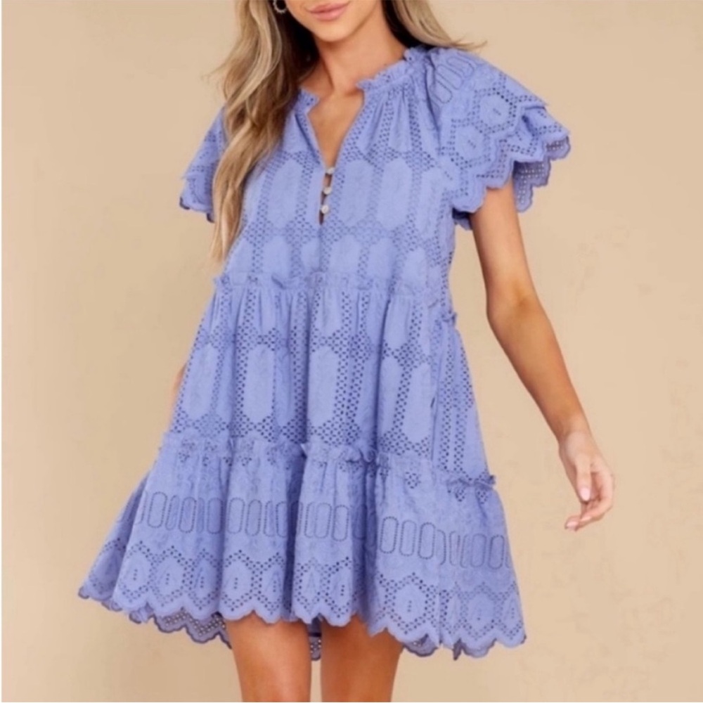 Cleobella
Alma Embroidered Pointelle Mini Dress